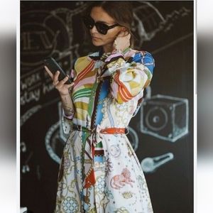 Beautiful sold out Zara women short printed mini dress